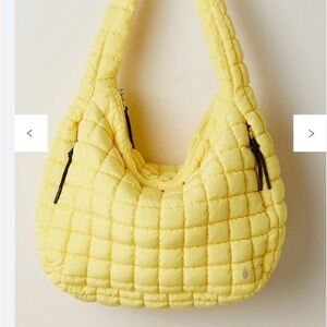 Free People Mustard Quilted Shoulder Bag